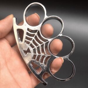 Nudillos de bronce de cuatro dedos con forma de araña