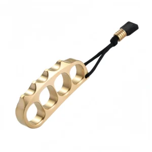 Hebilla de nudillo de tigre maciza CNC de latón macizo con forma de vaina de guisante