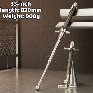 Automatic Spring Telescopic Baton – Solid Three-Section Design