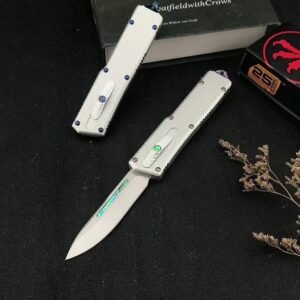CobraTec Direct-Jump Special Edition White Handle Droplet OTF Knife