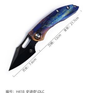 Stitch Sanding DLC M390 Titanium Handle SF Folding Knife