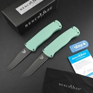 Butterfly 5370 Green Handle Straight Jumping Tail Vertex Style OTF Knife