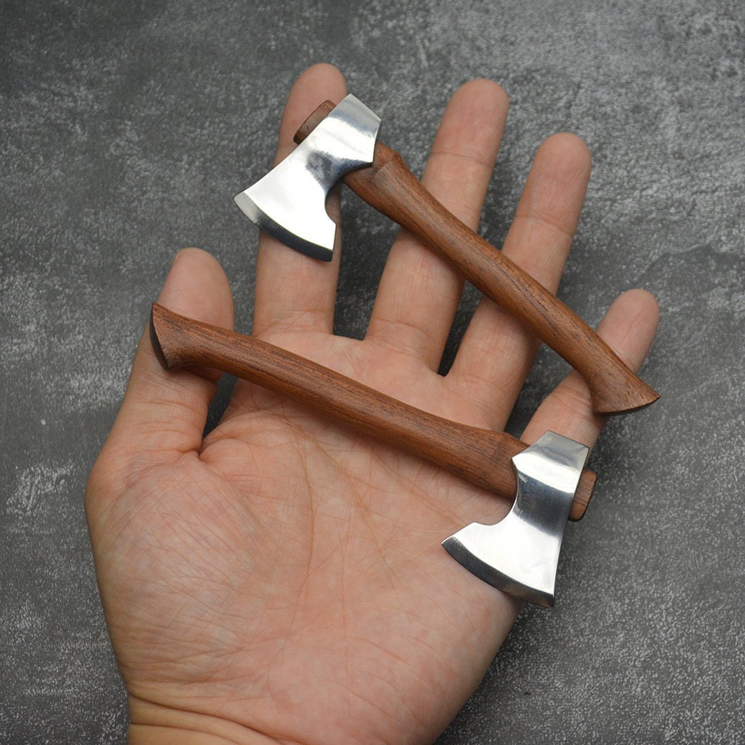 8ea1b3d4-d872-48dd-8f59-a7378565bf3f.jpeg Mini 440C Hand Axe with Red Sandalwood Handle