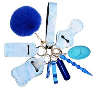 Colecci&oacute;n Keychain 11-Piece Aluminum Anti-Wolf Alarm Blue