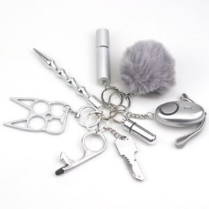 Safety Keychain Colecci&oacute;n Keychain 8-Piece Multifunctional Grey