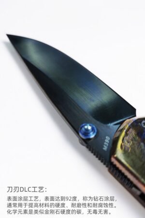 Crisp-Dasha DLC M390 Titanium Alloy Handgrip SF Folding Knife