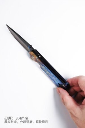 Crisp-Dasha DLC M390 Titanium Alloy Handgrip SF Folding Knife