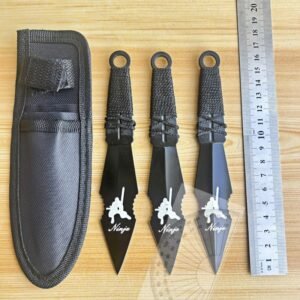 Juego de cuchillos arrojadizos de entrenamiento YF069 – 3 piezas, Negro